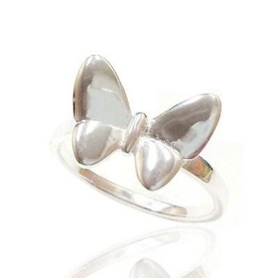 Sterling Silver Ring Plain Butterfly