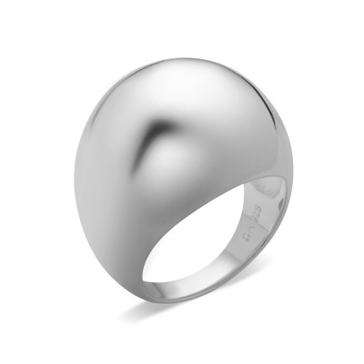 Sterling Silver Ring Plain Dome Ring Hollow Back