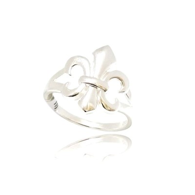 Sterling Silver Ring Plain Fleur De Lis