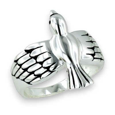Sterling Silver Ring 20-20mm Dove -E-Coat-