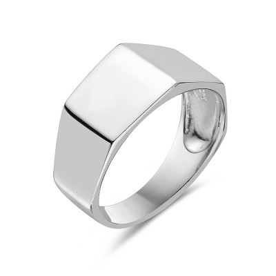 Sterling Silver Ring Angle Plain Band 