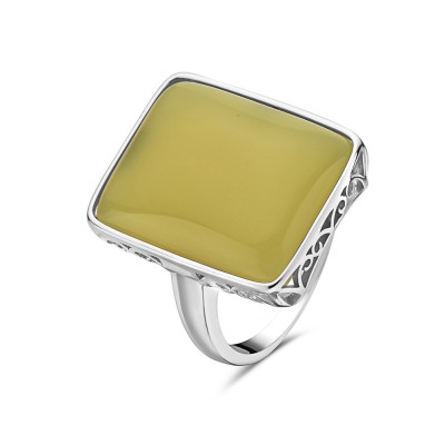 Rectangular Golden Carnelian Ring with Filigree