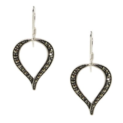 Sterling Silver Ms 21Mm Inverted Teardrop On French Wire Earg  "J