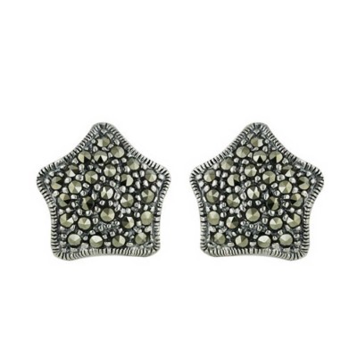 Marcasite Earring Star Pave