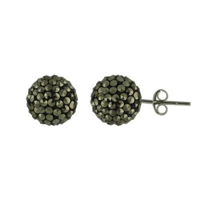 Marcasite Earring Swiss Cut 12mm Marcasite Stud