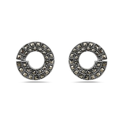 MS EARRING DISCONNECTED CIRCLE ROUND AND SQUARE C