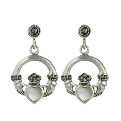 Earring Claddah+Mother of Pearl Heart