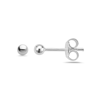 Sterling Silver Earring Plain Ball Stud 3mm High Polished