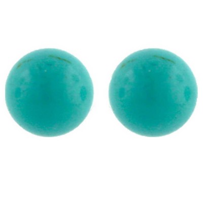 Sterling Silver Earring 12mm Faux Turquoise Stud