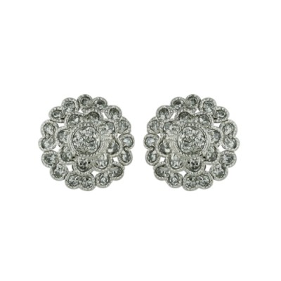 Sterling Silver Earring Stud 11 mm Dimaeter Flower