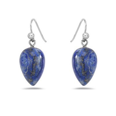Pear Dangle Lapis Lazuli Earrings