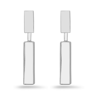 STERLING SILVER EARRING TELEPHONE 2 PCS PILLER DROP