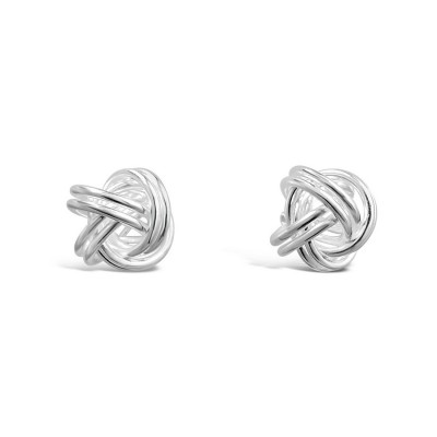 STERLING SILVER EARRING KNOT PLAIN*EC