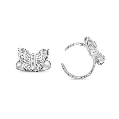 Sterling Silver EARRING CUFF PLAIN BUTTERFLY -2S-7117E