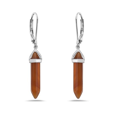 Carnelian Pillar Earrings