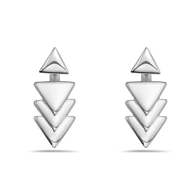 Express Triangles Ear Jacket Earrings
