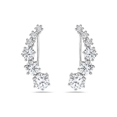 Iced Riviere Crawler Earrings