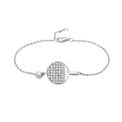 Table Tennis Racket & Ball Bracelet