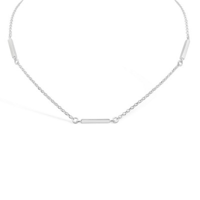 STERLING SILVER NECKLACE 3 BARS ON CHAIN
