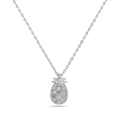 Studded Clear Pineapple Necklace