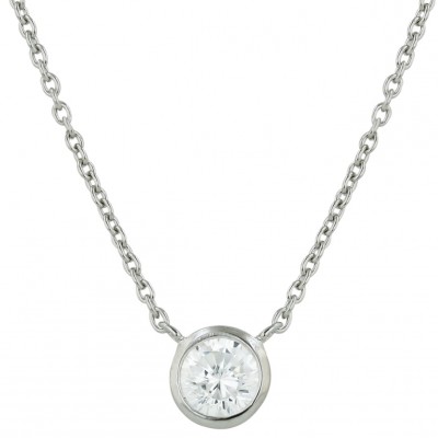 SS Nckl 18 In. 5Mm Cl Cz Solitaire+2" Extension**, Silver