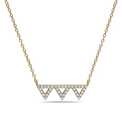 Triangle Bar in Gold Necklace 