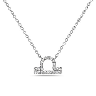 Sterling Silver Neckalce Zodia Libra