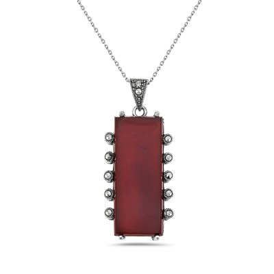 MS PENDANT 38X16MM RECTANGULARWHITE MOP W/ 5 MS BE