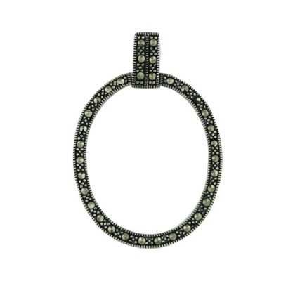 Marcasite Pendant Open Oval