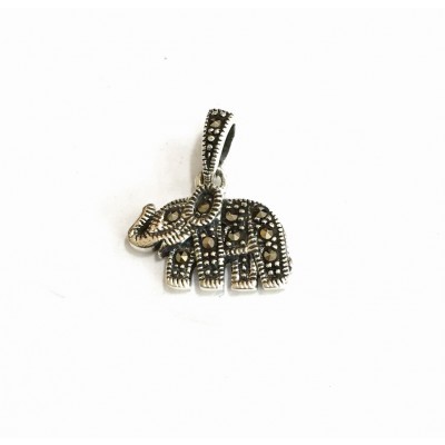 Marcasite PENDANT TINY ELEPHANT BAIL WITH MARCASITE-6M-1937Z