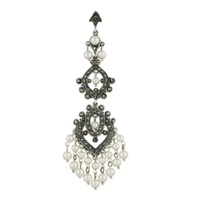 Marcasite Pendant 90 mm Chandelier with P 3 Layers