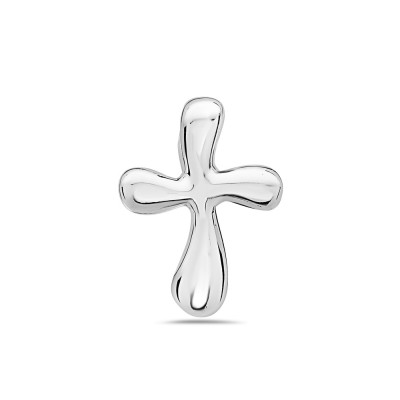 Sterling Silver Pendant Plain Cross--E-Coat