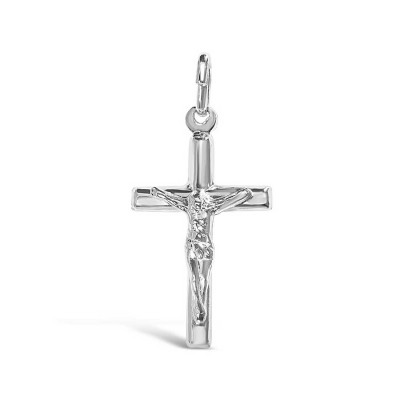 Sterling Silver Pendant Crucified Jesus On Wood Shape Cross 6S-4917