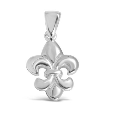 Sterling Silver Pendant Fleur-De-Lis Plain