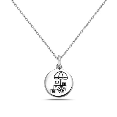 Sterling Silver Pendant Charm With Jump Ring Ny Hot Dog Car Sta
