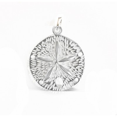 Sterling Silver PENDANT SAND COIN STARFISH WITH JUMP RING