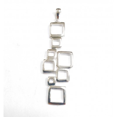 Sterling Silver Pendant 8 Square Boxes