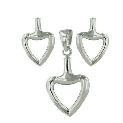 Heart Stirrup Jewelry Set