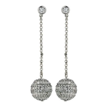 Brass Earg 2 Pave Fireball Dangle