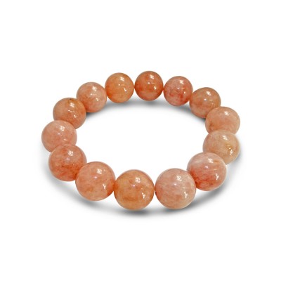 Genuine Genuine Strawberry Quartz Strech Bracelet