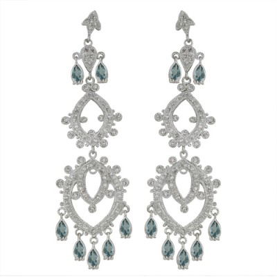 Brass Earg 85Mm Danling Filigree Cl Cz With Drops