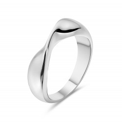 Sterling Silver RING TWISTED LINE E-COATED
