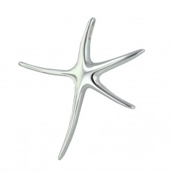 Sterling Silver Pendant 33mm Plain Starfish (Hallow Back)