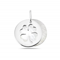 Clover Cut-Out Mother of Pearl Charm Necklace
