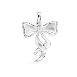 Sterling Silver PENDANT BOW PLAIN