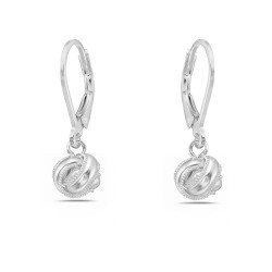 Sterling Silver EARRING LEVER BACK WIDE BAND KNOT E-COAT