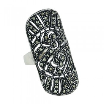 MS Ring Marcasite Sun/Wind Pattern