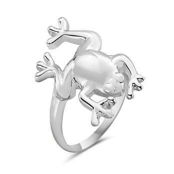 Sterling Silver Ring 11-20mm Frog -E-Coat-