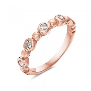 Rose Gold Swarovski Crystal Row Ring