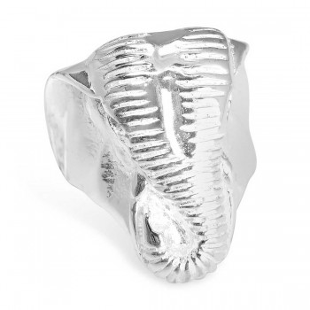 Sterling Silver Ring Elephant Trunk